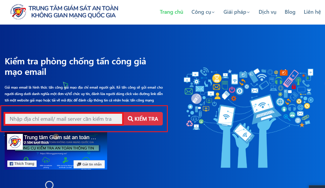 Kiểm tra khả năng phòng chống tấn công giả mạo email”