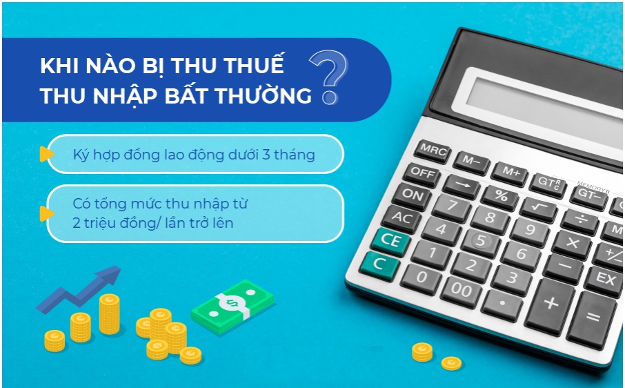 Những trường hợp phải nộp thuế thu nhập bất thường theo quy định